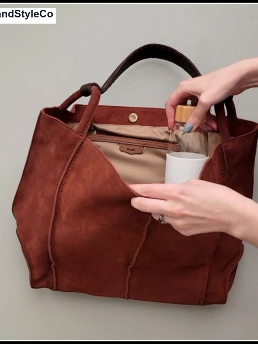 The Sak Los Feliz Large Tote Bag Leather Shoulder Bag for Everyday Travel - Picture 6 of 6